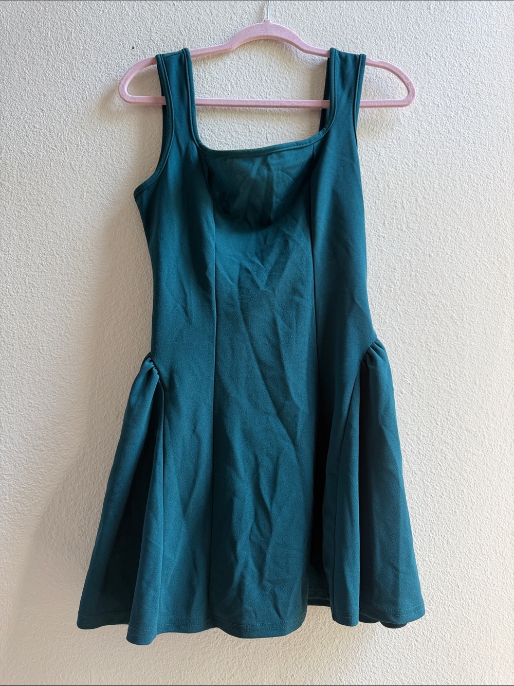 Teal Sleeveless Fit-and-Flare Dress